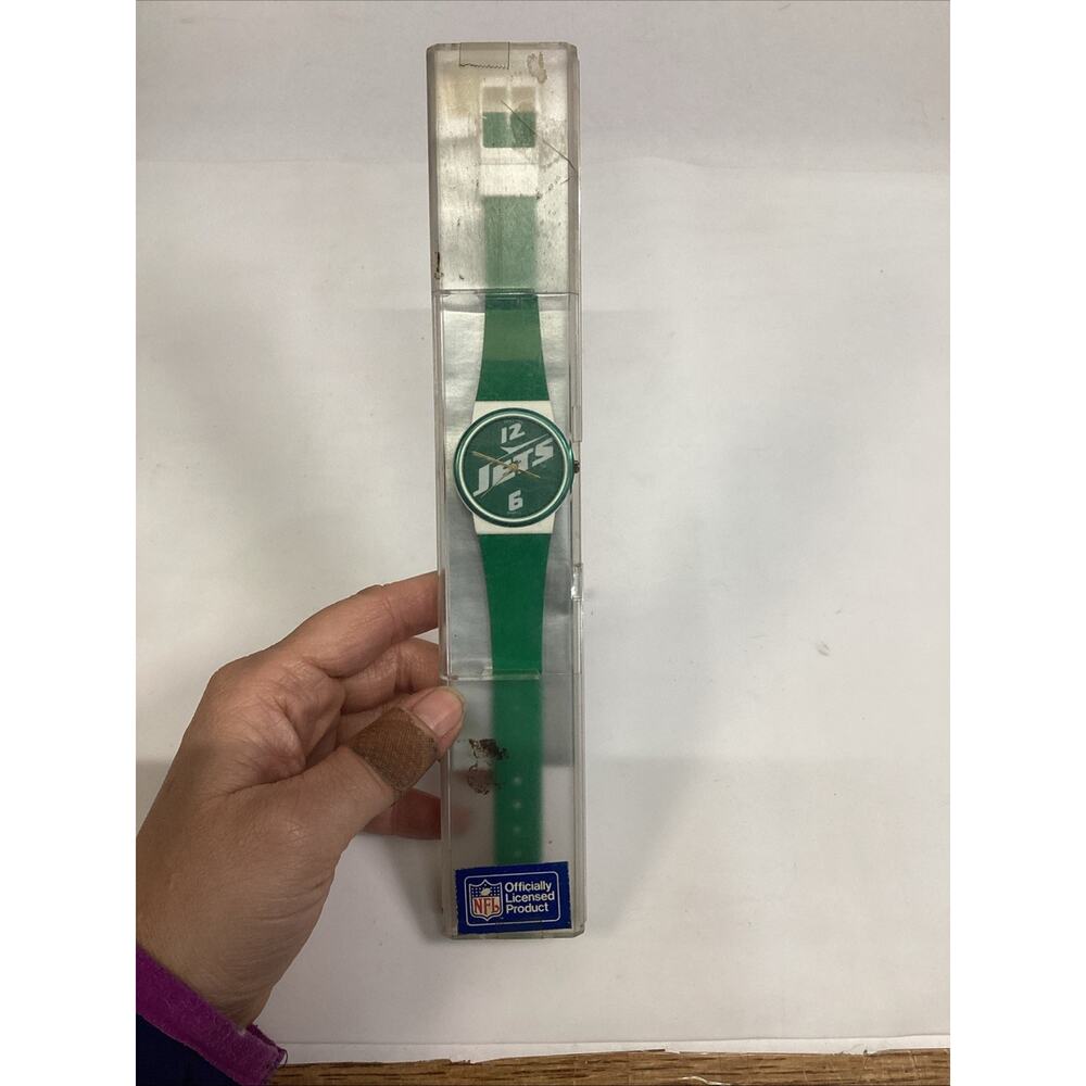 RARE 1980s New York Jets Men's Sport Watch Class Watches By Swisstime Works New